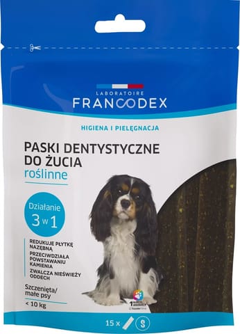 ⁨FRANCODEX Paski do gryzienia S na brzydki zapach z pyska 228 g/ 15 szt⁩ w sklepie Wasserman.eu