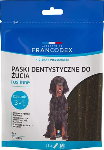 ⁨FRANCODEX Paski do gryzienia M na brzydki zapach z pyska 352,5 g/15 szt⁩ w sklepie Wasserman.eu