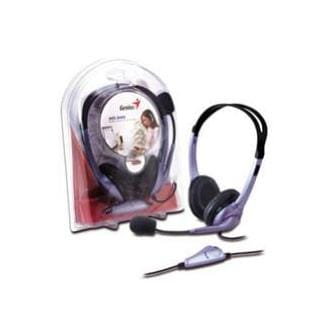 ⁨Genius HS-04S, słuchawki z mikrofonem, przewodowa, czarno-srebrna, 2x 3.5 mm jack⁩ w sklepie Wasserman.eu