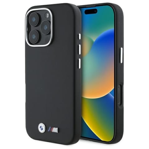 ⁨BMW BMHMP16L23PMWK iPhone 16 Pro 6.3" czarny/black hardcase M Smooth Full Wrapped Metal MagSafe⁩ w sklepie Wasserman.eu