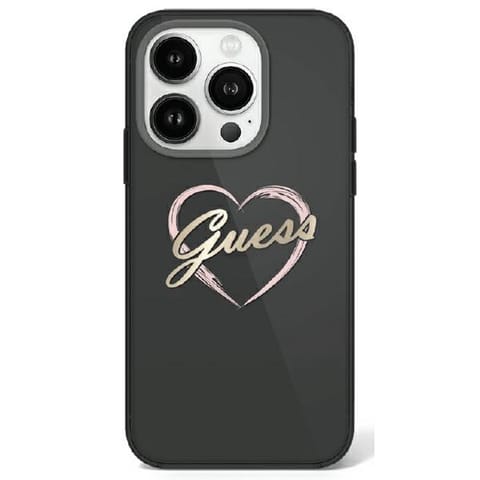 ⁨Guess GUHCP16LHCHGSPK iPhone 16 Pro 6.3" czarny/black hardcase IML Heart⁩ w sklepie Wasserman.eu