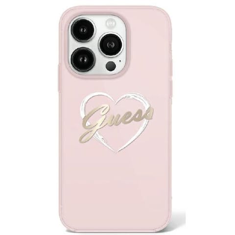 ⁨Guess GUHCP16XHCHGSPP iPhone 16 Pro Max 6.9" różowy/pink hardcase IML Heart⁩ w sklepie Wasserman.eu