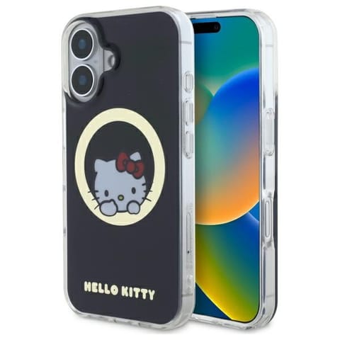 ⁨Hello Kitty HKHMP16SHSWKK iPhone 16 6,1" czarny/black hardcase IML Sweet Kitty Magsafe⁩ w sklepie Wasserman.eu