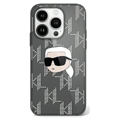 ⁨Karl Lagerfeld KLHCP16SHKLPKHK iPhone 16 6.1" czarny/black hardcase IML Karl Head Electroplated⁩ w sklepie Wasserman.eu