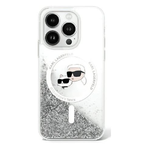 ⁨Karl Lagerfeld KLHMP16SLGKCSGH iPhone 16 6.1" hardcase transparent Liquid Glitter Karl&Choupette Head Magsafe⁩ w sklepie Wasserman.eu