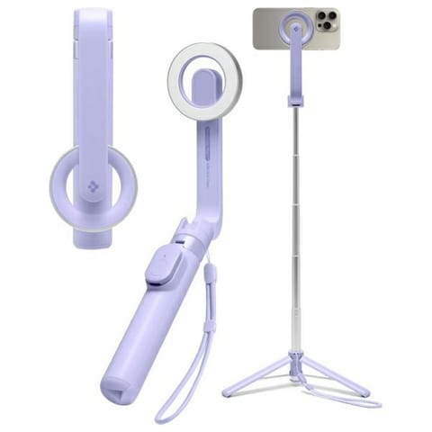 ⁨Spigen Selfiestick S571W MagSafe Tripod   Bluetooth lawendowy/lavender AMP07658⁩ w sklepie Wasserman.eu