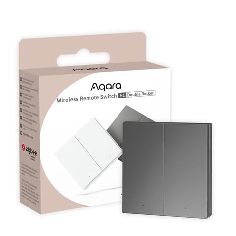 ⁨AQARA WRS-R02-G WIRELESS REMOTE SWITCH H1 (DOUBLE ROCKER) GREY⁩ w sklepie Wasserman.eu