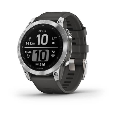 ⁨Garmin fenix 7 3.3 cm (1.3") MIP 47 mm Digital 260 x 260 pixels Touchscreen Silver Wi-Fi GPS (satellite)⁩ at Wasserman.eu