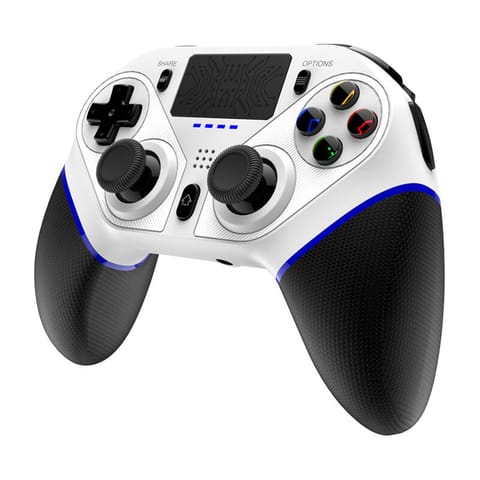 ⁨Kontroler bezprzewodowy / GamePad iPega Ninja PG-P4010B touchpad PS4 (biały)⁩ w sklepie Wasserman.eu