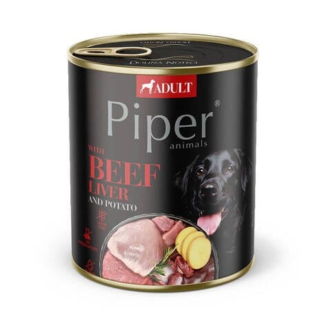 ⁨Dolina Noteci Piper with beef liver and potatoes - Wet dog food 800 g⁩ at Wasserman.eu