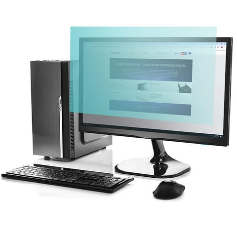 ⁨Qoltec Filtr światła niebieskiego 24" | 16:9 | Ochrona wzroku | Anti Glare | Matowy | na monitor⁩ w sklepie Wasserman.eu
