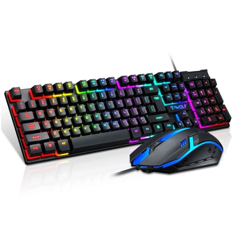 ⁨EXTRALINK GAMING SET TF200 2IN1 LED KEYBOARD+MOUSE⁩ w sklepie Wasserman.eu