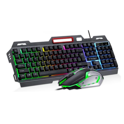 ⁨EXTRALINK GAMING SET TF600 2IN1 LED KEYBOARD+MOUSE⁩ w sklepie Wasserman.eu