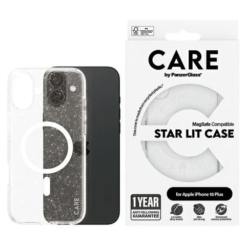 ⁨Etui CARE by PanzerGlass Flagship Star   Lit Case iPhone 16 Plus 6,7" biały/white MagSafe 1343⁩ w sklepie Wasserman.eu