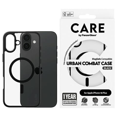 ⁨CARE by PanzerGlass Case Flagship Urban Combat Black MagSafe iPhone 16 Plus | CARE⁩ w sklepie Wasserman.eu