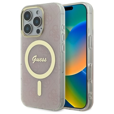 ⁨Guess GUHMP16XH4STP iPhone 16 Pro Max 6.9" różowy/pink hardcase IML 4G MagSafe⁩ w sklepie Wasserman.eu