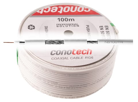 ⁨Kabel antenowy Conotech NS100 Trishield rolka 100m⁩ w sklepie Wasserman.eu