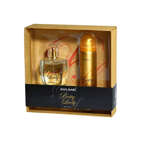 ⁨JEAN MARC Pretty Lady Zestaw prezentowy damski - woda perfumowana 100 ml + dezodorant 75 ml⁩ w sklepie Wasserman.eu