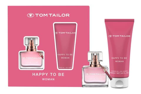 ⁨TOM TAILOR Zestaw prezentowy Happy To Be Woman (woda toaletowa 30ml+żel pod prysznic 100ml)⁩ w sklepie Wasserman.eu