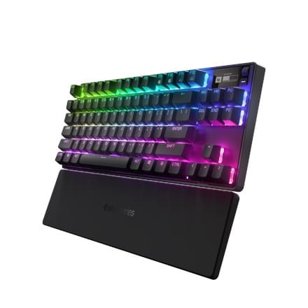 ⁨Klawiatura gamingowa SteelSeries Apex Pro TKL (2023), podświetlenie LED RGB, US, czarny, bezprzewodowy⁩ w sklepie Wasserman.eu