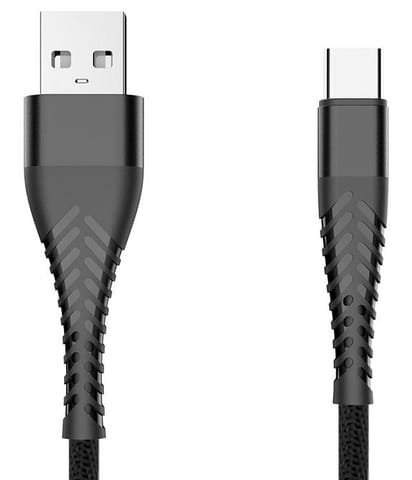 ⁨Kabel USB Typ-C z oplotem Spider (2 m, czarny)⁩ w sklepie Wasserman.eu