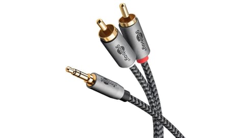 ⁨Kabel przejściowy audio AUX, jack 3,5 mm na wtyczkę stereo RCA 65284 /0,5m/⁩ w sklepie Wasserman.eu