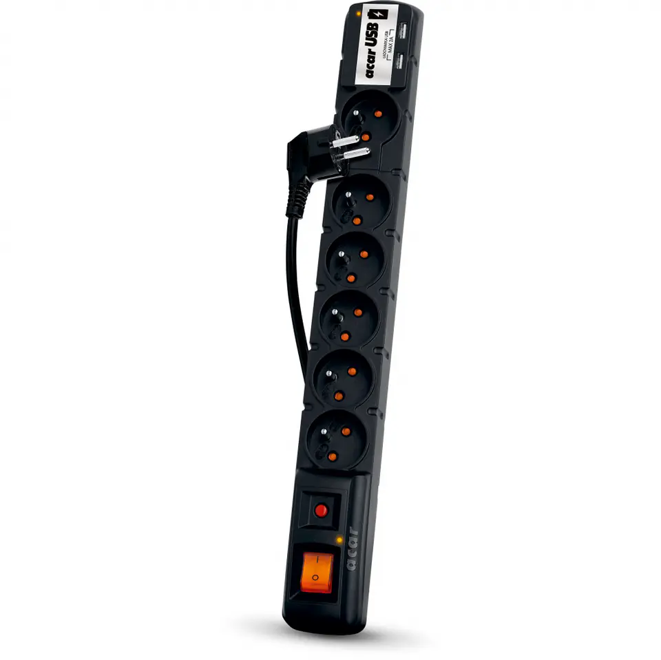 FILTR NAPIĘCIOWY ACAR USB czarny 5m w sklepie Wasserman.eu