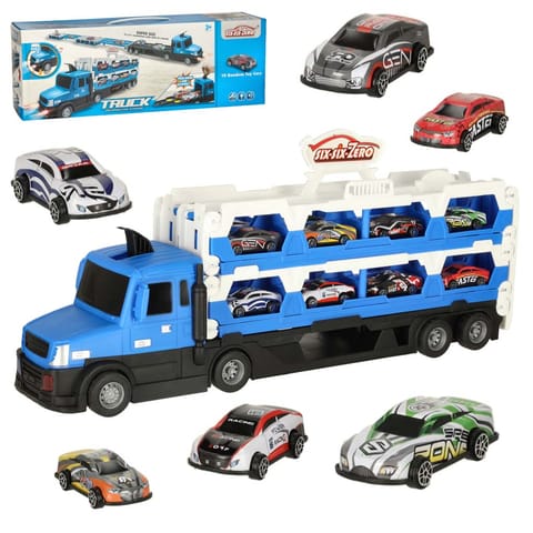 ⁨TIR Laweta samochód transporter pojazd składany XXL 10 aut niebieski⁩ w sklepie Wasserman.eu