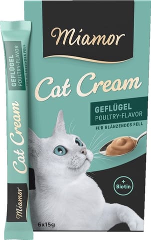 ⁨MIAMOR Cat Cream Poultry - cat treats - 6x15g⁩ at Wasserman.eu