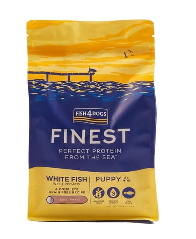 ⁨FISH4DOGS Finest Puppy Small Complete White fish - dry dog food - 1,5kg⁩ at Wasserman.eu