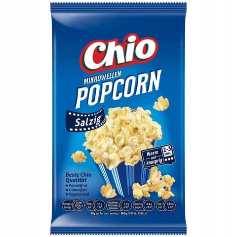 ⁨Chio Popcorn do Kuchenki Mikrofalowej Słony 100 g⁩ w sklepie Wasserman.eu