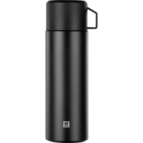 ⁨Termos z kubkiem ZWILLING THERMO (39500-514-0) 1 litr Stal nierdzewna Czarny⁩ w sklepie Wasserman.eu