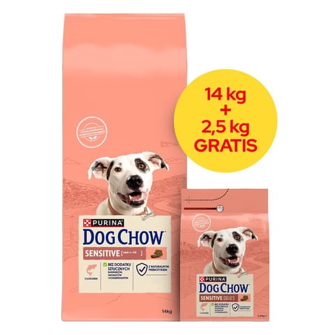 ⁨PURINA Dog Chow Sensitive Salmon - dry dog food - 14 + 2,5kg⁩ at Wasserman.eu