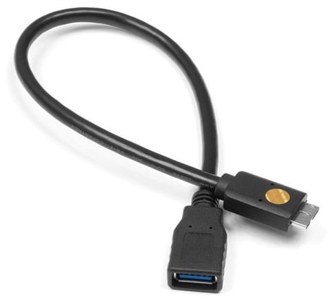 ⁨Kabel USB OTG 3.0 - microUSB 3.0 czarny KAB000184⁩ w sklepie Wasserman.eu