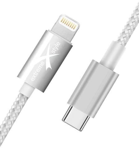 ⁨Kabel pleciony PD do telefonu ze złączem Apple Lightning 30 cm⁩ w sklepie Wasserman.eu