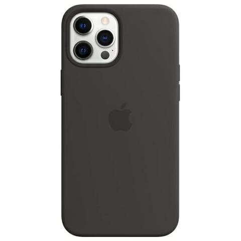 ⁨Etui Apple MHLG3ZE/A iPhone 12 Pro Max   6.7" MagSafe czarny/black Silicone Case⁩ w sklepie Wasserman.eu
