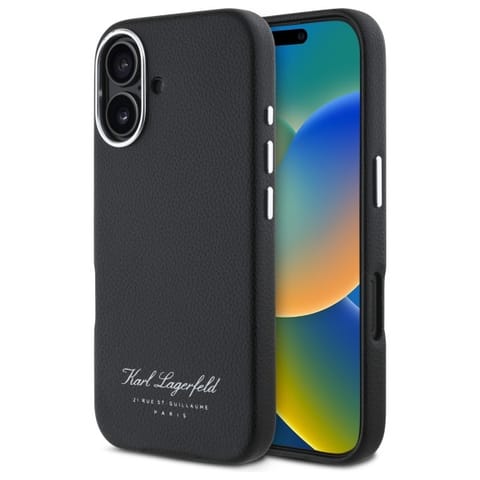 ⁨Karl Lagerfeld KLHCP16SPGWCMKHK iPhone16  6.1 hardcase czarny/black hotel RSG⁩ w sklepie Wasserman.eu