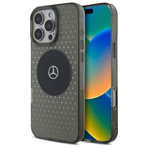 ⁨Mercedes MEHMP16L23HCPK iPhone 16 Pro  6.3" czarny/black hardcase MB Case Star Pattern⁩ w sklepie Wasserman.eu