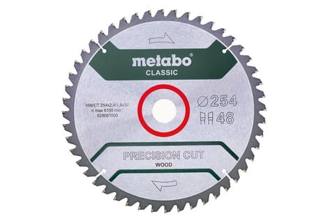 ⁨METABO CIRCULAR SAW BLADE HW/CT 254x30x48T⁩ at Wasserman.eu