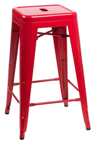 ⁨Paris Bar Stool 66cm red inspired by Tolix (red)⁩ at Wasserman.eu