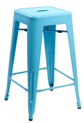 ⁨Paris Bar Stool 66cm blue inspired by Tolix (Blue)⁩ at Wasserman.eu