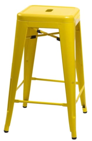 ⁨Paris Bar Stool 66cm yellow inspired by Tolix (yellow)⁩ at Wasserman.eu