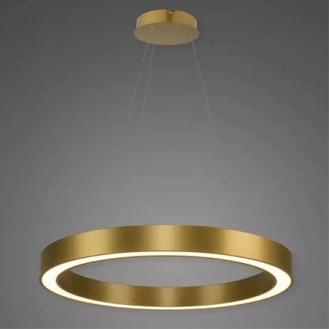 ⁨LED pendant lamp Billions No.4 Φ120 cm - 3k gold Altavola Design (Light color slightly warm, Direction of incidence of light down, Color satin gold, Dimmable no)⁩ at Wasserman.eu