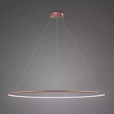 ⁨Lampa wisząca Ledowe Okręgi No.1 150cm 4k Różowe Złoto (Barwa światła barwa dzienna, Kierunek padania światła do wewnątrz, Kolor różowe złoto, Możliwość ściemniania nie)⁩ w sklepie Wasserman.eu