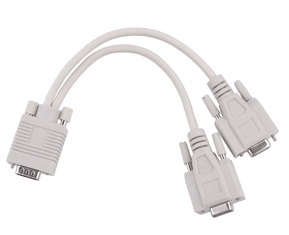 ⁨VGA adapter (15pin male) -2x (15pin female)⁩ at Wasserman.eu