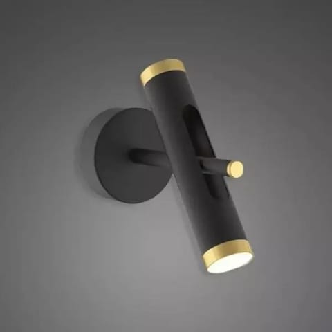 LED wall lamp LUNETTE No. 1 W black Altavola Design (Light color slightly warm, Color satin gold, Dimmable no) at Wasserman.eu