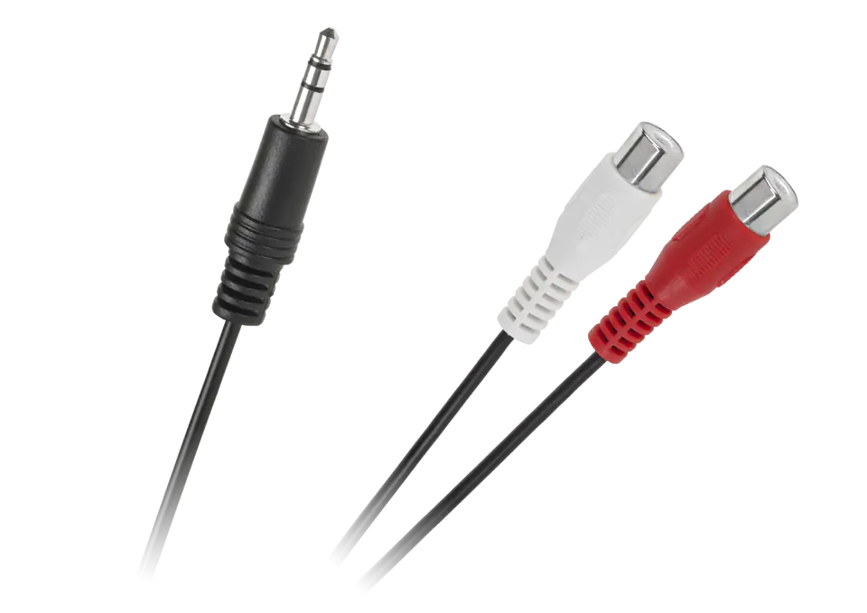 ⁨Jack 3.5 plug-2 RCA socket cable 25cm⁩ at Wasserman.eu