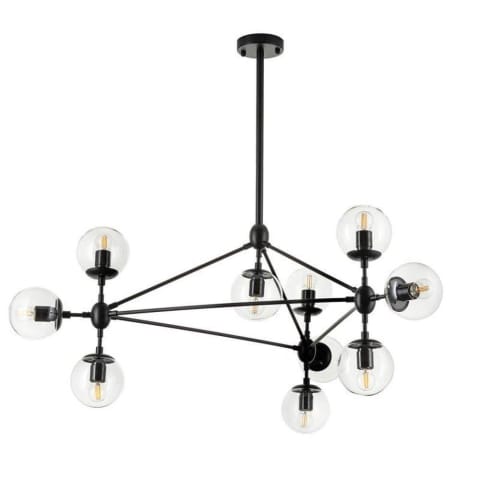 ⁨Pendant lamp ASTRIFERO-10 transparent black 90 cm (Matt black)⁩ at Wasserman.eu