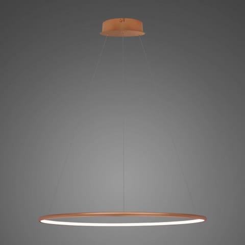 ⁨Lampa wisząca Ledowe Okręgi No.1 60cm 4k miedziana Dali (Barwa światła dzienna, Kolor miedziany, Możliwość ściemniania tak)⁩ w sklepie Wasserman.eu