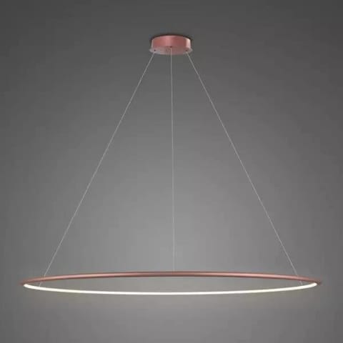 ⁨Lampa wisząca Ledowe Okręgi No.1 150cm 3k Różowe Złoto ściemnialna (Barwa światła delikatnie ciepła, Kierunek padania światła do wewnątrz, Kolor różowe złoto, Możliwość ściemniania tak)⁩ w sklepie Wasserman.eu